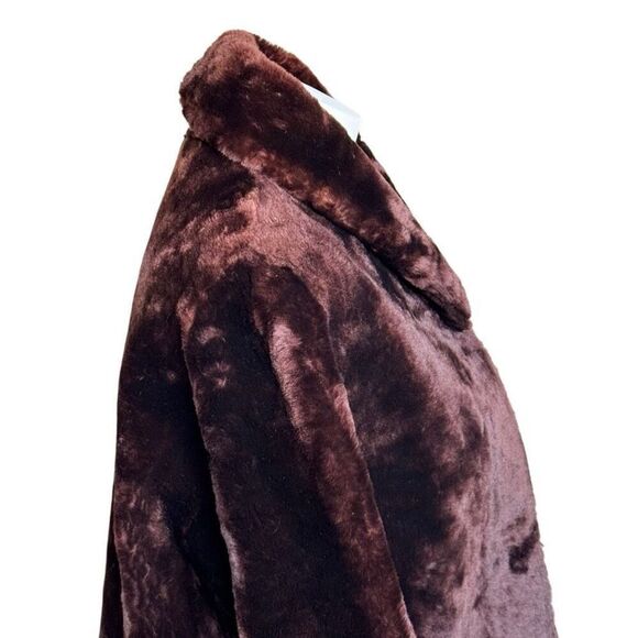Vintage brown fur jacket with 3/4 sleeve size S - Picture 6 of 14